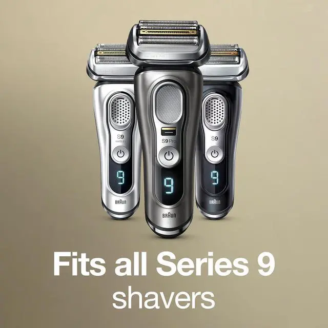 Alt view image 2 of 6 - Braun Electric Shaver Head Replacement Part 94M, Compatible with Series 9 Pro and Series 9 Electric Razors for Men, Silver