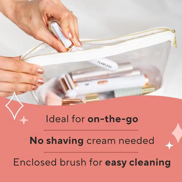 Alt view image 6 of 7 - Finishing Touch Flawless Bikini Shaver and Trimmer Hair Remover for Women, Dry Use Electric Razor, Personal Groomer for Intimate Ladies Shaving, No Bump, Smooth Shave