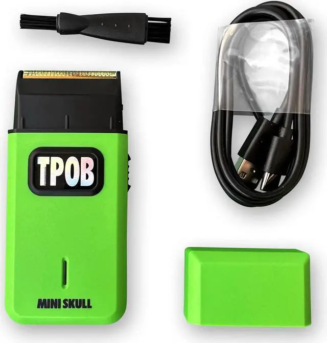Alt view image 3 of 7 - TPOB Mini Skull Single Shaver Compact Design That can fit in Your Pocket with a Turbo Charged Motor, Perfect for Both Professional and at-Home use (Slime)