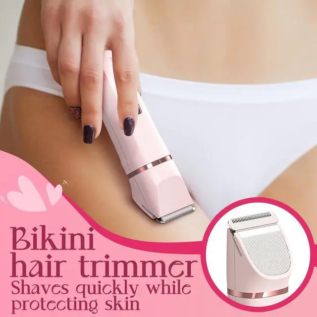 Alt view image 7 of 7 - Bikini Trimmer for Women - Painless Electric Razors for Silk Skin,Cordless Body Shaver for Trip,Replaceable Lady Facial Razor, IPX7 Waterproof&Easy Cleaning, Ceramic Blade, USB Charge Dock Pink