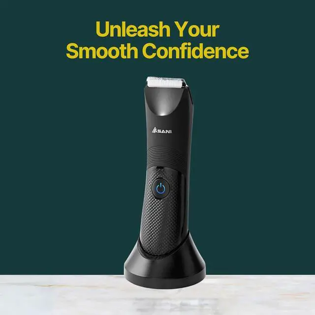 Alt view image 7 of 7 - Asani Upkeeper Men's Body Hair Trimmer - Rechargeable Grooming Tool with Ceramic Blade, LED Light, Waterproof Design, Electric Shaver for Wet/Dry Use, Ideal for Chest, Back, Groin Hair Care