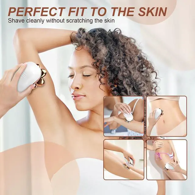 Alt view image 6 of 7 - 2-in-1 Electric Razors for Women, Wet/Dry 7D Rechargeable Rotary Shaver for Legs, Water Resistant Grooming Kit - Electric Razors for Women, Facial Hair Removal, Bikini Trimmer, Lips - Gentle Hair Remo