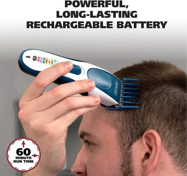 Alt view image 6 of 7 - Wahl Color Pro Cordless Rechargeable Hair Clipper & Trimmer  Easy Color-Coded Guide Combs - for Men, Women, & Children  Model 9649P