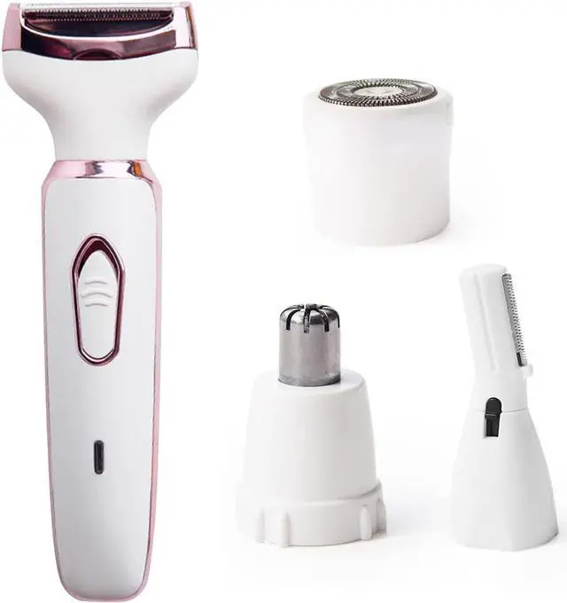 Alt view image 2 of 7 - Electric Razor for Women,Hair Trimmer for Face Nose Eyebrow Beard Mustache Arm Leg Armpit Bikini,Painless Rechargeable Portable 4 in 1 Womens Body Shavers Set
