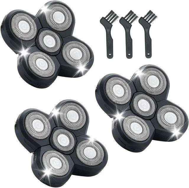 Main image of 3PCS Shaver Replacement Blades for Fre*b*ird Head Shaver Kit,5 Head Shaver Heads for Bald Men Head and Face Electric Razor Shaver Replacement