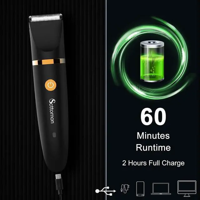 Alt view image 6 of 7 - Electric Groin Hair Trimmer Ball Trimmer for Men Body Shaver Trimmer Below-The-Waist Groomer Nose Hair Trimmer Waterproof Cordless 3 in 1