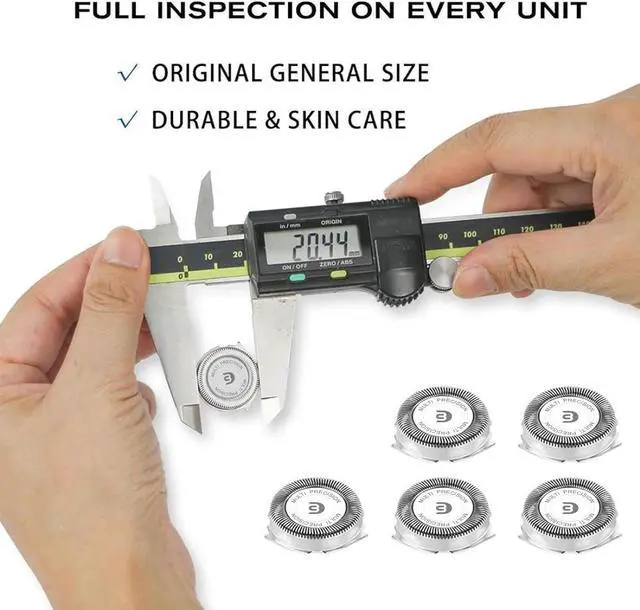 Alt view image 3 of 7 - SH30 Replacement Heads for Electric Shaver Series 1000, 2000, 3000 and S738 with Durable Sharp Blade, SH30 Heads, 9-pc Pack