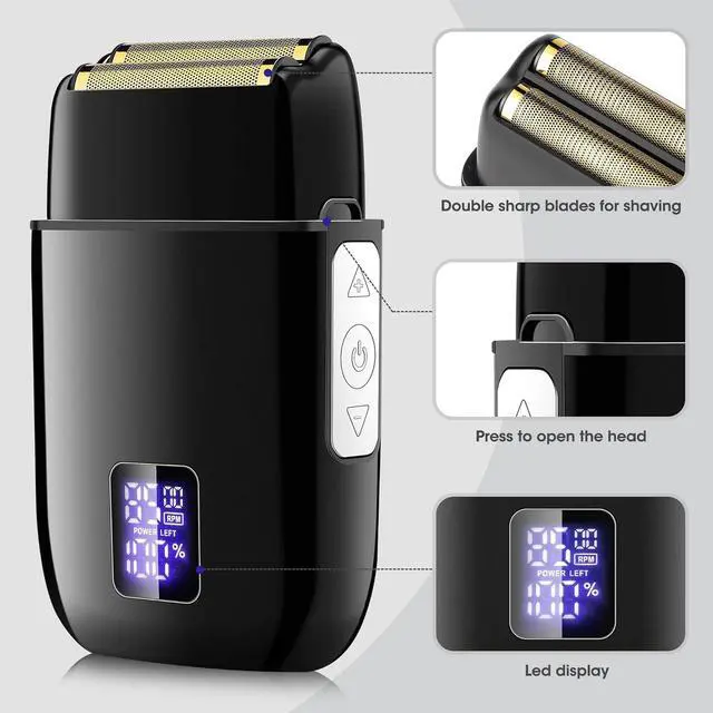 Alt view image 3 of 7 - Lanumi Professional Hair Clippers Electric Razor Shavers Men 3 Piece Set Rechargeable Clippers and Trimmers Beard Trimmer Barber Kit with Travel Case Clippers for Hair Cutting Gifts for him