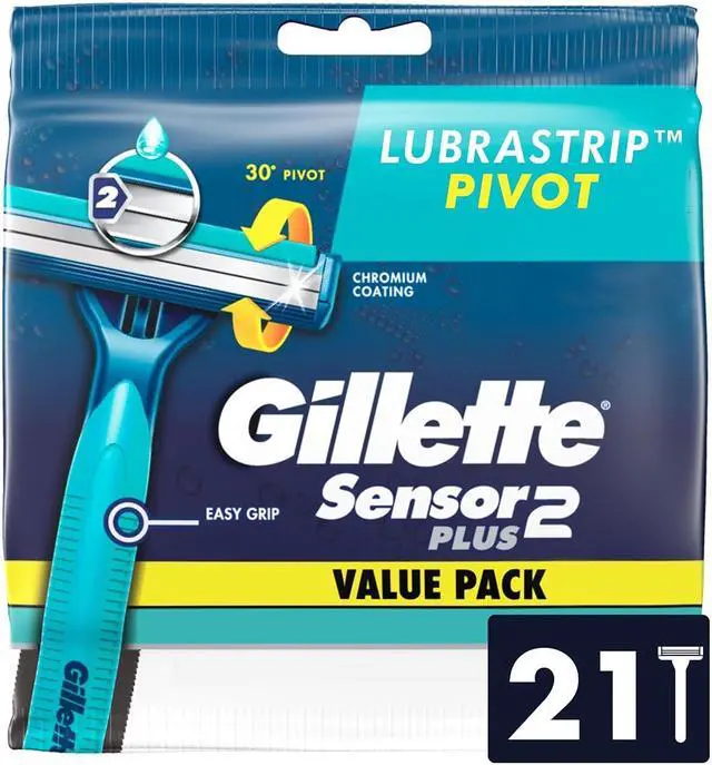 Main image of Sensor2 Plus Pivot Men's Disposable Razor, 21 Razors