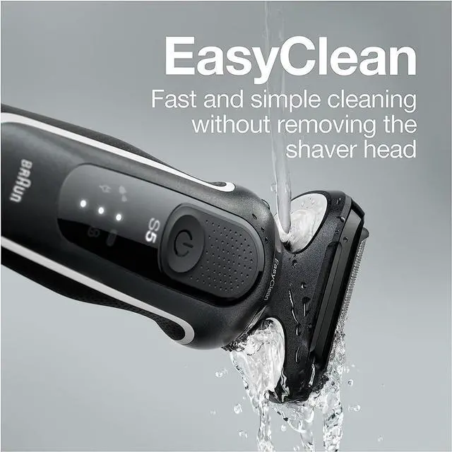 Alt view image 6 of 7 - Braun Electric Razor for Men, Waterproof Foil Shaver, Series 5 5050cs, Wet & Dry Shave, with Beard Trimmer and Body Groomer, Rechargeable, Charging Stand Included, Blue