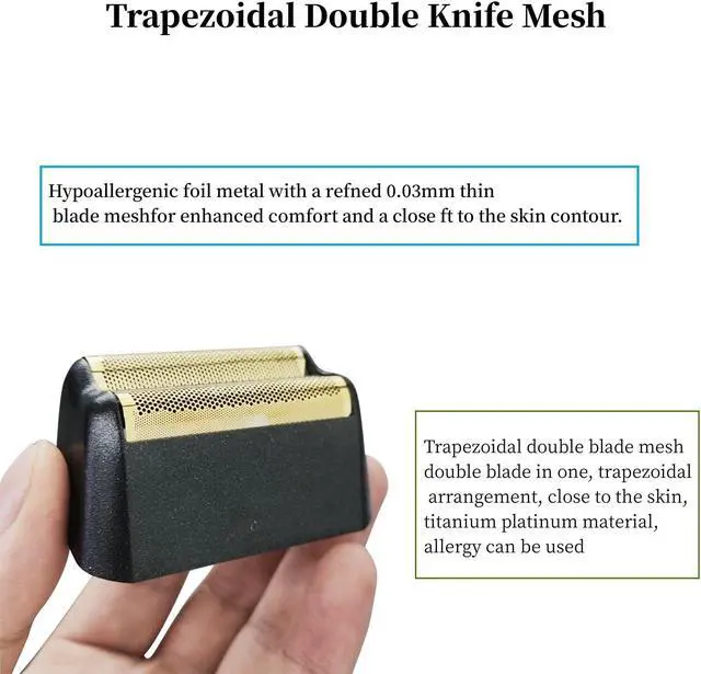 Alt view image 2 of 5 - 3 Pack Professional 5 Star Series Finale Shaver Replacement Foil and Cutter Bar Assembly Compatible with wahl Shaver Foil 7031-100, 7043-100 Super Close Shaving Replacement HeadsBlack
