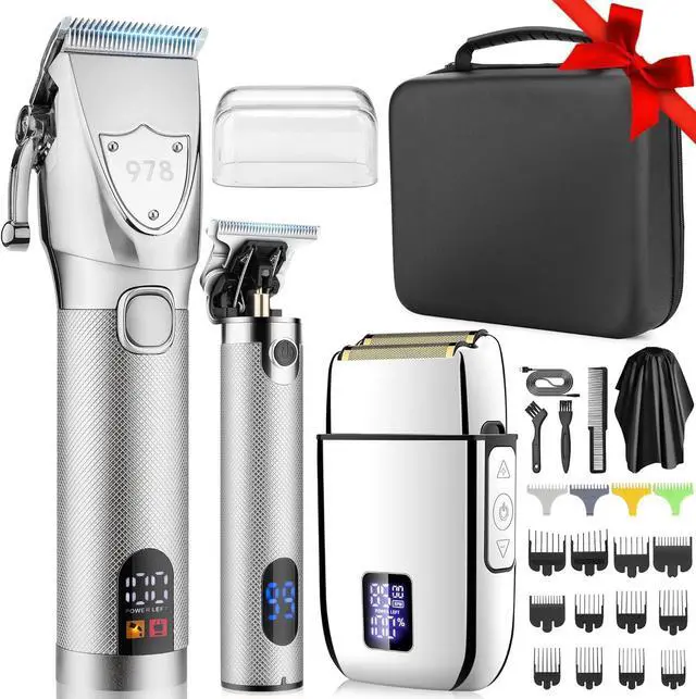 Main image of Lanumi Professional Hair Clippers Electric Razor Shavers Men 3 Piece Set Rechargeable Clippers and Trimmers Beard Trimmer Barber Kit with Travel Case Clippers for Hair Cutting Gifts for him