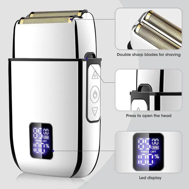 Alt view image 3 of 7 - Lanumi Professional Hair Clippers Electric Razor Shavers Men 3 Piece Set Rechargeable Clippers and Trimmers Beard Trimmer Barber Kit with Travel Case Clippers for Hair Cutting Gifts for him