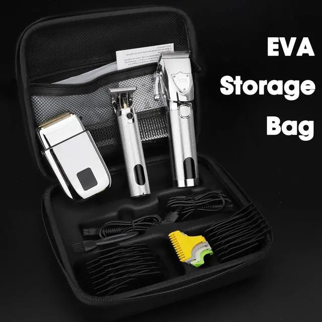 Alt view image 5 of 7 - Lanumi Professional Hair Clippers Electric Razor Shavers Men 3 Piece Set Rechargeable Clippers and Trimmers Beard Trimmer Barber Kit with Travel Case Clippers for Hair Cutting Gifts for him