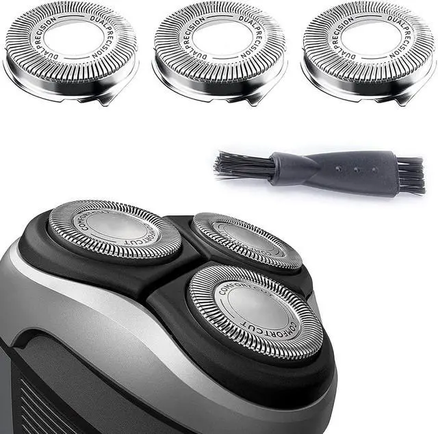 Main image of HQ8 Replacement Heads Compatible with Philip Aquatec Electric Shaver, HQ8 Heads Razor Blades New Upgraded for Aquatec Shavers HQ7100, HQ8160, AT810, PT720, PT860, 8892XL, 3-Pack & Brush