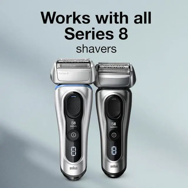 Alt view image 2 of 7 - Braun Series 8 83M Electric Shaver Head Replacement Cassette, Silver