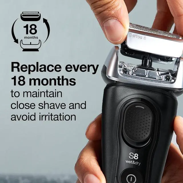 Alt view image 3 of 7 - Braun Series 8 83M Electric Shaver Head Replacement Cassette, Silver