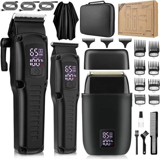 Main image of Hair Clippers for Men Professional,Cordless Beard Trimmer Electric Shavers for Men Set,Hair Trimmer for Men Rechargeable,Barber Clippers for Haircut Grooming,Razor with Case