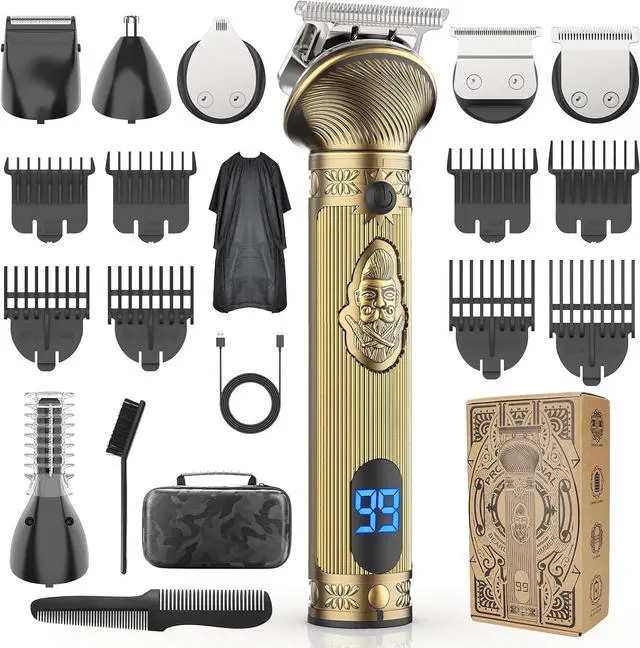 Main image of Beard Trimmer for Men, Electric Razor Shavers for Men w/Case, Cordless Hair Clipper T-Blade Trimmer, Mens Grooming Kit for Nose Ear Body Face Mustache -180 Mins Shaving, Father Gifts for Him