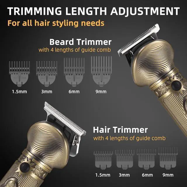Alt view image 5 of 7 - Beard Trimmer for Men, Electric Razor Shavers for Men w/Case, Cordless Hair Clipper T-Blade Trimmer, Mens Grooming Kit for Nose Ear Body Face Mustache -180 Mins Shaving, Father Gifts for Him