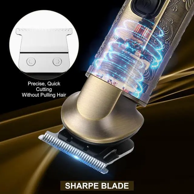 Alt view image 7 of 7 - Hatteker Professional Hair Clipper Electric Razor Foil Shavers for Men Body Nose Ear Hair Grooming Kit with Triple Blades Cordless Waterproof