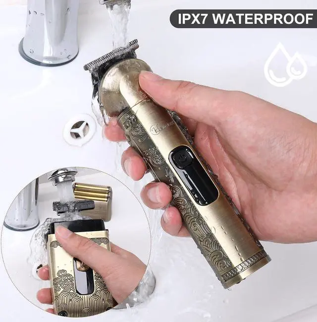 Alt view image 6 of 7 - Hatteker Professional Hair Clipper Electric Razor Foil Shavers for Men Body Nose Ear Hair Grooming Kit with Triple Blades Cordless Waterproof