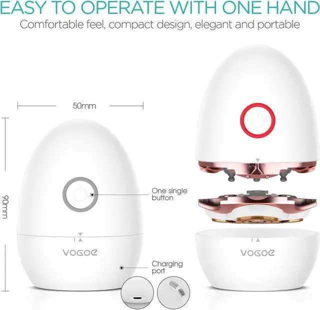 Alt view image 7 of 7 - Electric Shaver for Women 3D Floating Blade Rotary Razor Hair Remover for Arms, Legs and Underarms Rechargeable Portable and Safe Wet and Dry Use ES300