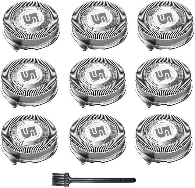 Main image of SH50 Replacement Heads forSeries 5000 Electric Shaver, Replacement Blades Head Fit for Series 5000 (S5xxx), AquaTouch (S5xxx), PowerTouch (PT8xx, PT7xx) 9-pc Pack
