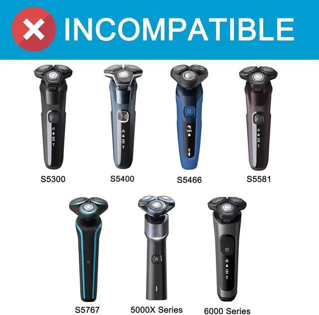 Alt view image 2 of 7 - SH50 Replacement Heads forSeries 5000 Electric Shaver, Replacement Blades Head Fit for Series 5000 (S5xxx), AquaTouch (S5xxx), PowerTouch (PT8xx, PT7xx) 9-pc Pack