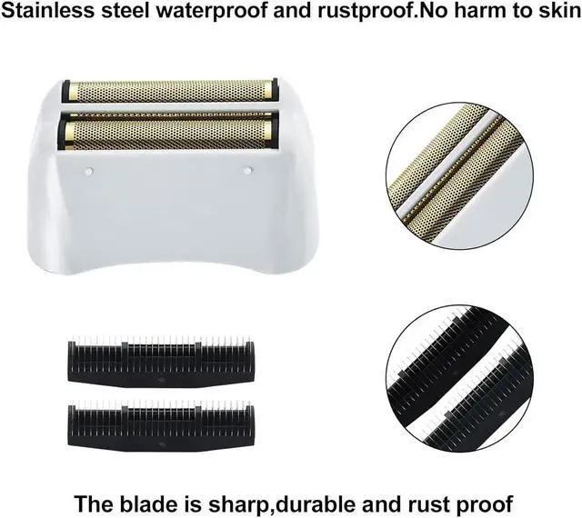Alt view image 3 of 6 - 3 Pack Pro Shaver Replacement Foil and Cutters Compatible with andis No.17150/17155/17200 Shaver ProFoil Lithium Replacement" Golden