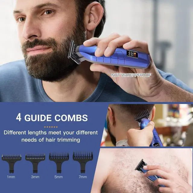 Alt view image 5 of 7 - SOLIMPIA Upgraded Head Shavers for Bald Men, Hair Trimmer Kit, Magnetic Electric Razor, Large Battery Capacity, Rechargeable LED Display Beard Trimmer, Waterproof Wet/Dry Head Shaver