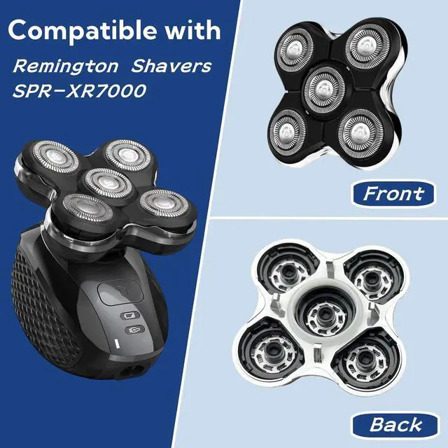 Alt view image 5 of 7 - Balder Pro Replacement Head for Remington Balder Pro Head Shaver SPR XR7000,5 Dual Track Heads for Remington Shaver Replacement Heads-Precision Electric Shaving for Bald Men.(2Pack)