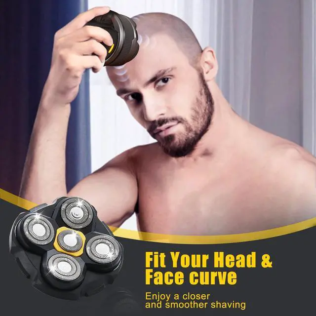 Alt view image 2 of 7 - Shaver Replacement Heads Compatible with Microtouch Titanium Head Shaver, for Bald Men 3 Pack