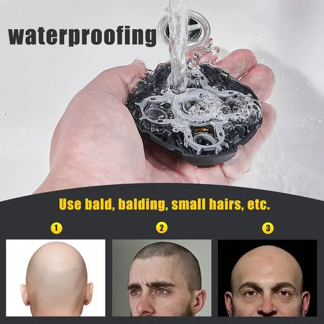 Alt view image 5 of 7 - Shaver Replacement Heads Compatible with Microtouch Titanium Head Shaver, for Bald Men 3 Pack