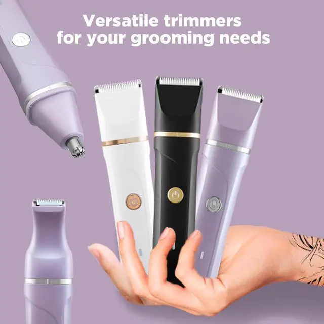 Alt view image 7 of 7 - AREYZIN Bikini Trimmer for Women Painless Electric Razor for Women,3 in 1 Pubic Hair Trimmer for Women,USB Recharge Dock,Replaceable Ceramic Blade Heads,IPX7,Personal Shaver Kits,Purple