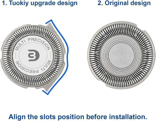 Alt view image 6 of 7 - SH30 Replacement Heads for Shaver Series 3000, 2000, 1000 and S738 with Durable Sharp Blade