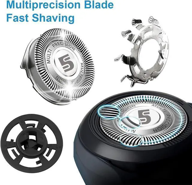 Alt view image 4 of 7 - SH50 Replacement Heads for Shavers Series 5000, Electric Shaver Heads Compatible with Phillips Series 5000 (S5xxx), AquaTouch (S5xxx), PowerTouch (PT8xx, PT7xx), 9-Pack