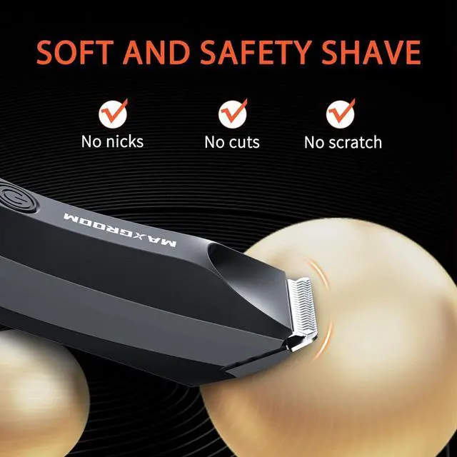 Alt view image 2 of 7 - Groin & Body Hair Trimmer for Men, IPX7 Waterproof Pubic Hair Trimmer for Men - Ball Trimmer/Shaver with LED Light, Ceramic Blade, USB Rechargeable & Travel Pouch