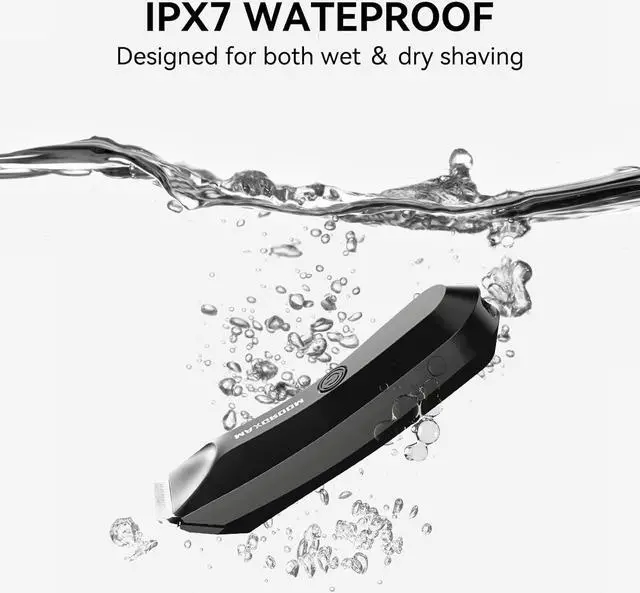 Alt view image 5 of 7 - Groin & Body Hair Trimmer for Men, IPX7 Waterproof Pubic Hair Trimmer for Men - Ball Trimmer/Shaver with LED Light, Ceramic Blade, USB Rechargeable & Travel Pouch