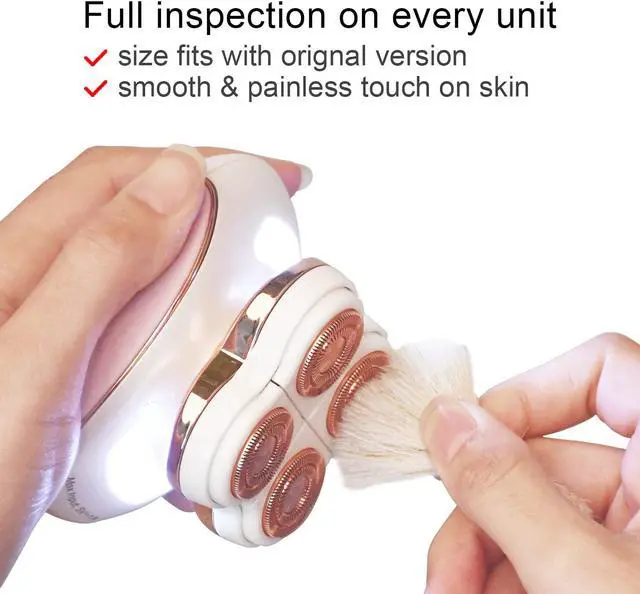 Alt view image 3 of 6 - tuokiy Legs Hair Remover Replacement Heads for Finishing Touch Flawless Legs Women's Hair Remover Rose Gold