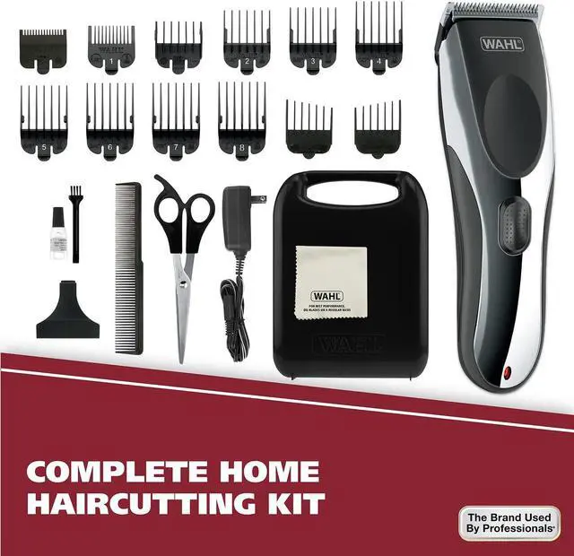 Alt view image 6 of 7 - Wahl Clipper Rechargeable Cord/Cordless Haircutting & Trimming Kit for Heads, Longer Beards, & All Body Grooming - Model 79434