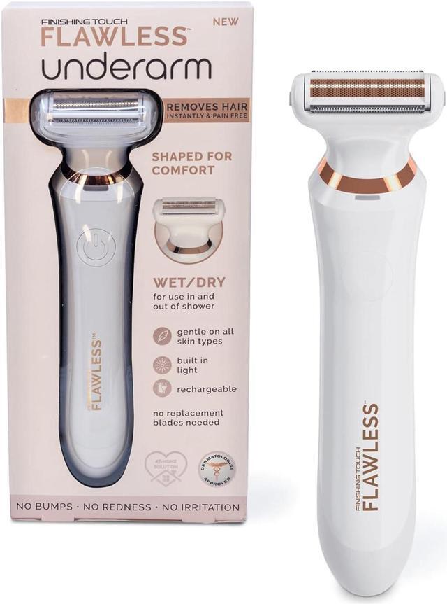 Main image of Finishing Touch Flawless Underarm Hair Removal Electric Razor Device, Designed to Shave and Contour Womens Sensitive Underarm Area, Cordless Groomer, Painless for All Skin Types