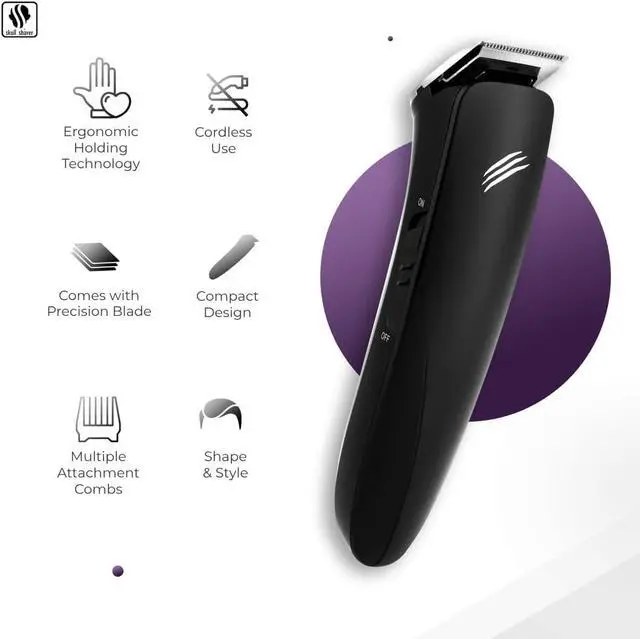 Alt view image 2 of 5 - Skull Shaver Baby Beast Trimmer: Ultimate Cordless Hair & Beard Grooming Kit, Precision Blades