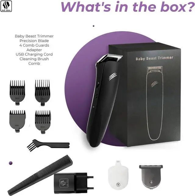 Alt view image 3 of 5 - Skull Shaver Baby Beast Trimmer: Ultimate Cordless Hair & Beard Grooming Kit, Precision Blades