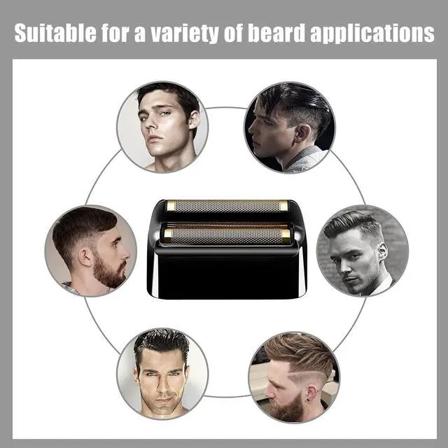 Alt view image 2 of 7 - Shaver Replacement Foil and Cutters compatible with BaBylissPRO Barberology Double FXFS2 (2PC Black)