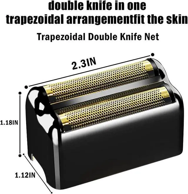 Alt view image 4 of 7 - Shaver Replacement Foil and Cutters compatible with BaBylissPRO Barberology Double FXFS2 (2PC Black)