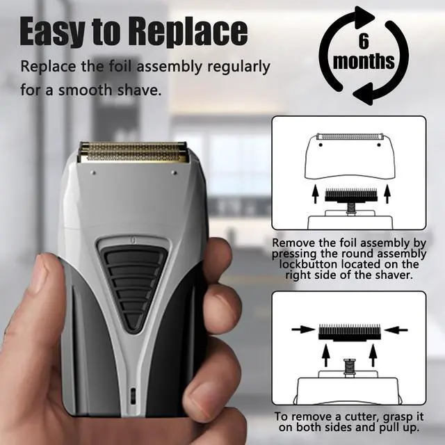 Alt view image 6 of 7 - Foil Shaver Replacement Fit for Andis Model TS-1 TS-2 17150 17200 17235 Pro Foil Shaver, Replaces #17155 17160 17280 Foil and Blades -Profoil Lithium Shaver Head Parts- Hypoallergenic Gold Foil-2 Pack