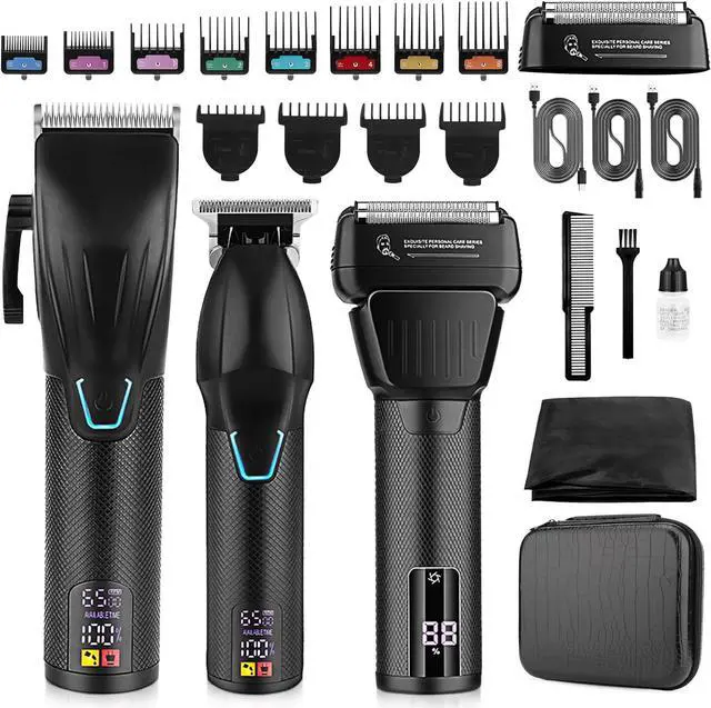 Main image of Professional Hair Clippers & Hair Trimmer & Foil Shaver Kit for Men, Beard Trimmer Clippers and Trimmers Set, Cordless Mens Hair Clippers for Hair Cutting, Grooming, Face, Family, Barber
