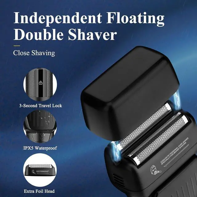Alt view image 4 of 6 - Professional Hair Clippers & Hair Trimmer & Foil Shaver Kit for Men, Beard Trimmer Clippers and Trimmers Set, Cordless Mens Hair Clippers for Hair Cutting, Grooming, Face, Family, Barber