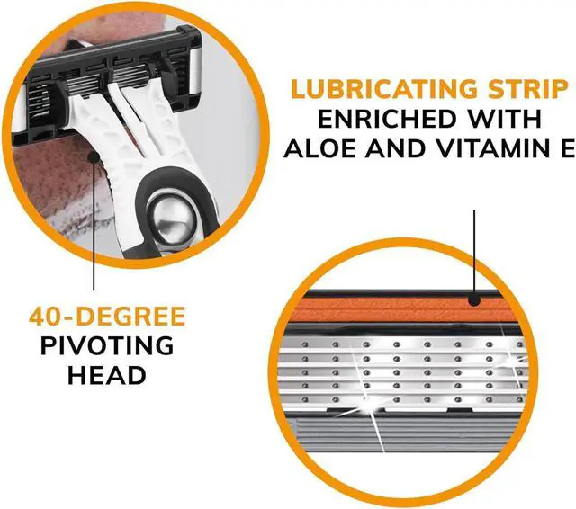 Alt view image 6 of 7 - BIC Flex 5 Disposable Razors for Men, Long-Lasting 5-Blade Razors For a Smooth and Comfortable Face Razor Shave, Shaving Razors, 6 Count (Pack of 1)